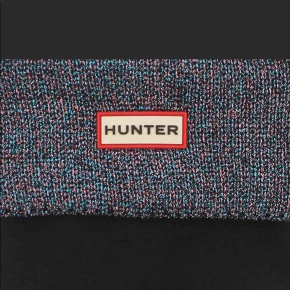 HUNTER NEW BLACK MULTI GLITTER CUFF SOCKS SZ M NIB - Picture 6 of 8